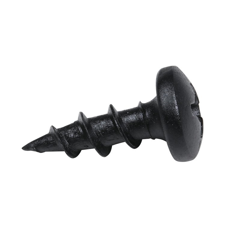 ROK 100 Pack Rok Hardware #8 x 1/2" (12.7mm) Deep Coarse Thread Phillips Pan Head Black Phosphate Wood Screws, Excellent in Particle Board, MDF, Plastic Composites, ROKS8X12PPCBP - Image 3